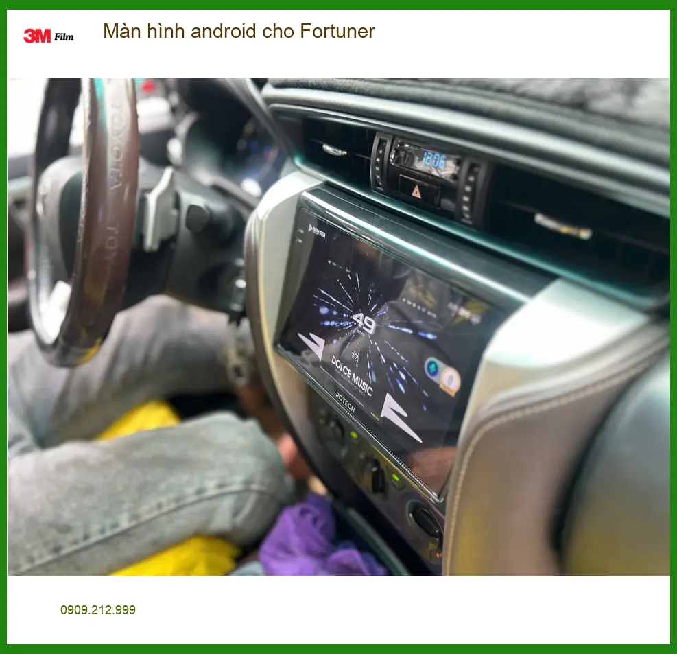 Chú Minh lắp màn hình Android cho Toyota Fortuner ở Quận 12 ảnh thực tế 3