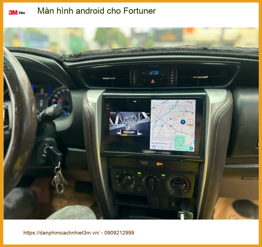 Anh Bằng lắp màn hình Android cho Fortuner tại Nhà Bè chính hãng ảnh thực tế 3