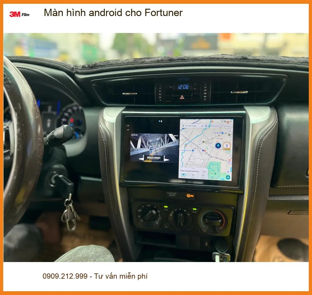 Anh Khải lắp màn hình Android cho Fortuner tại Cần Giờ, muốn nâng tầm trải nghiệm.