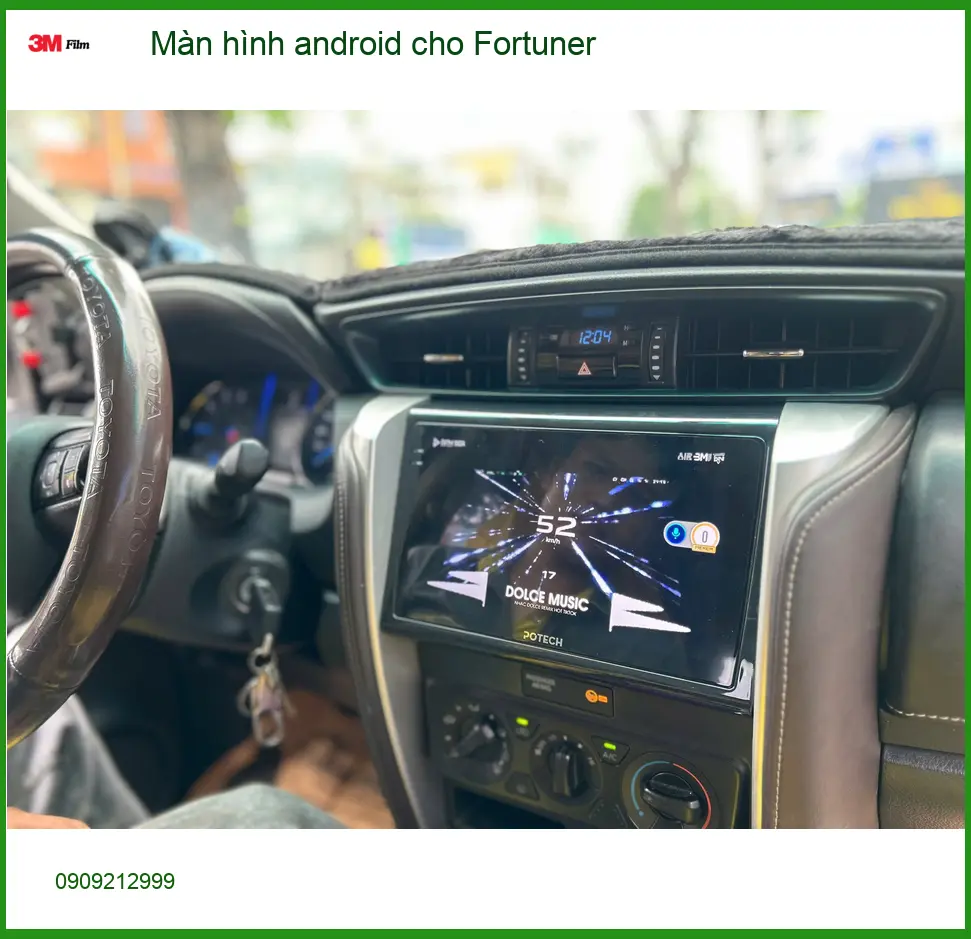 Anh Tấn lắp Màn hình Android cho Fortuner tại Hóc Môn để có nhiều tính năng hơn