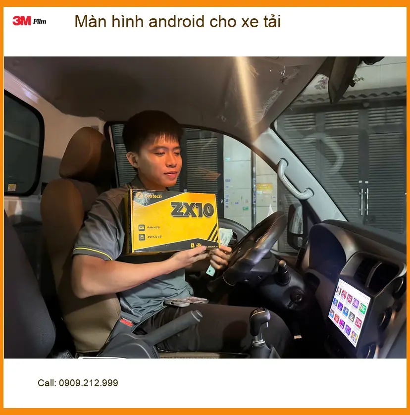 Anh Văn Lợi lắp Màn hình android cho xe tải Hino tại Hóc Môn để có bản đồ tiện lợi ảnh thực tế 3