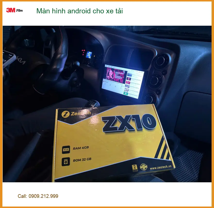 Anh Văn Lợi lắp Màn hình android cho xe tải Hino tại Hóc Môn để có bản đồ tiện lợi ảnh thực tế 4