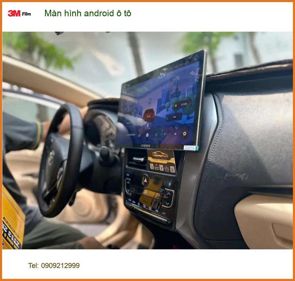 Anh Tấn lắp màn hình android ô tô Hyundai Accent tại Củ Chi để tối ưu tiện ích di chuyển ảnh thực tế 2