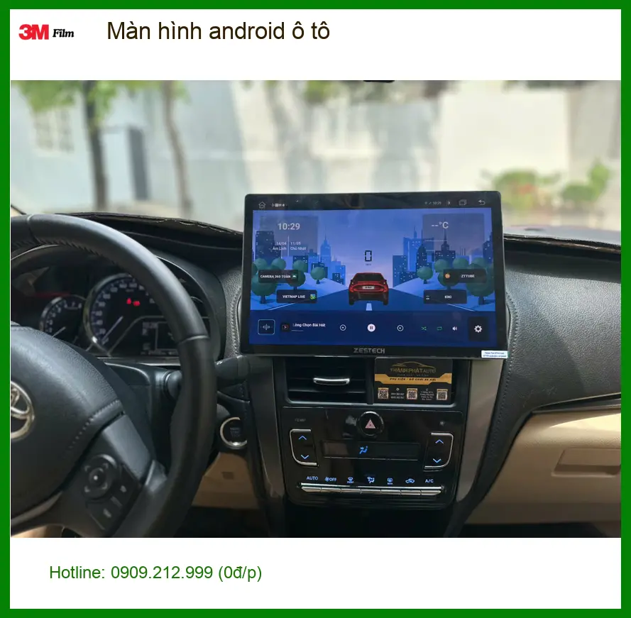 Anh Tấn lắp màn hình android ô tô Hyundai Accent tại Củ Chi để tối ưu tiện ích di chuyển ảnh thực tế 4