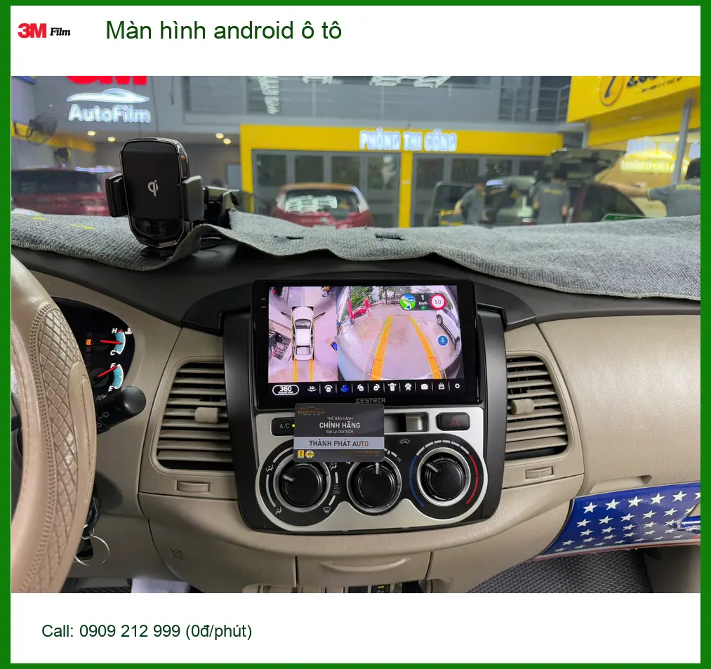 Chị Thảo lắp màn hình Android ô tô cho Hyundai Accent tại Quận 12 để tiện theo dõi bản đồ