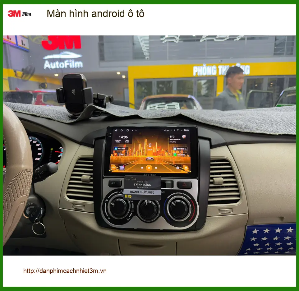 Chị Thảo lắp màn hình Android ô tô cho Hyundai Accent tại Quận 12 để tiện theo dõi bản đồ ảnh thực tế 5