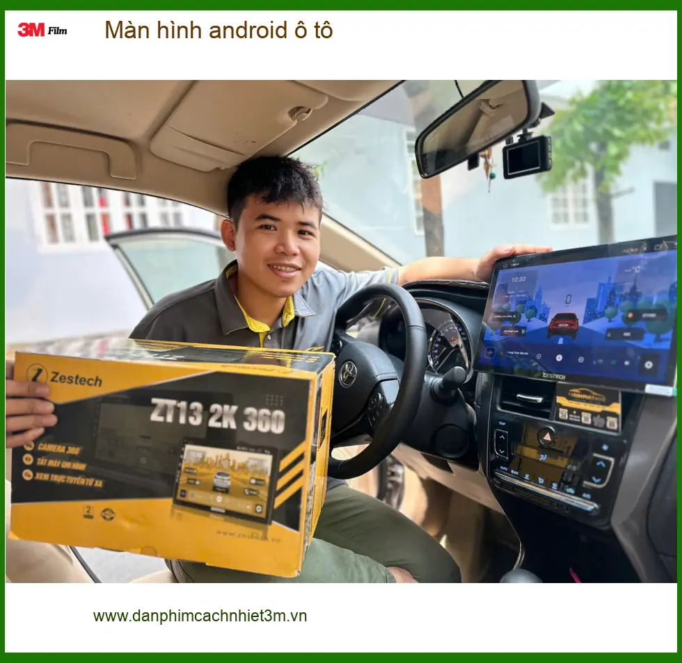 Chị Thảo lắp màn hình Android ô tô cho Hyundai Accent tại Quận 2 để tiện di chuyển ảnh thực tế 3