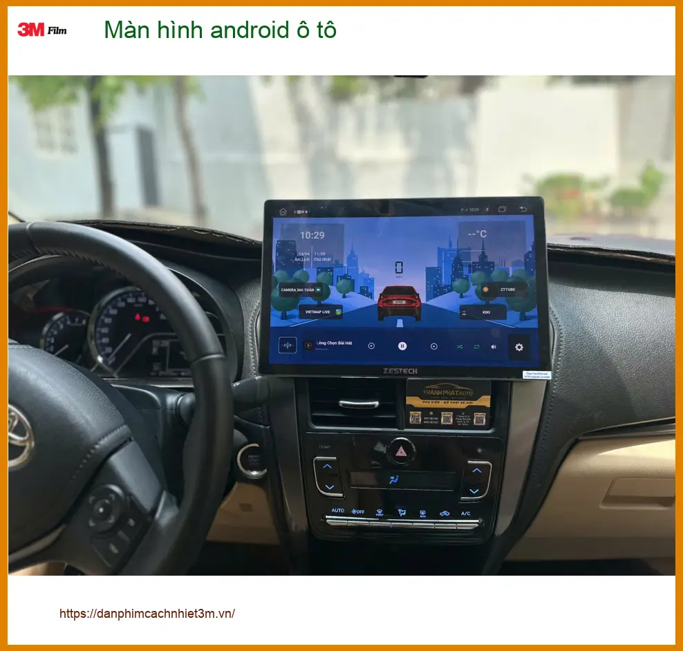 Chị Thảo lắp màn hình Android ô tô cho Hyundai Accent tại Quận 2 để tiện di chuyển ảnh thực tế 5