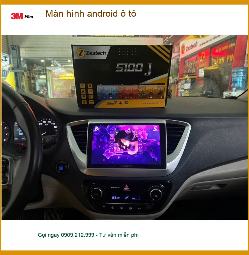 Chị Lan Anh lắp màn hình android ô tô Kia Sorento tại Quận 10 để giải trí ảnh thực tế 2