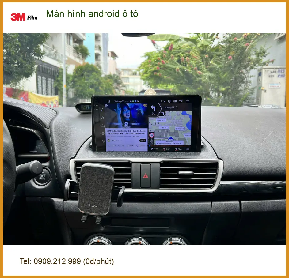 Chị Mai Anh lắp màn hình android ô tô cho Honda HR-V tại Hóc Môn muốn trải nghiệm công nghệ mới