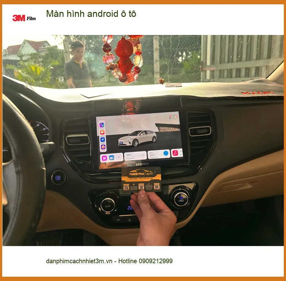 Anh Lâm nâng cấp màn hình Android ô tô cho Hyundai Accent ở Củ Chi