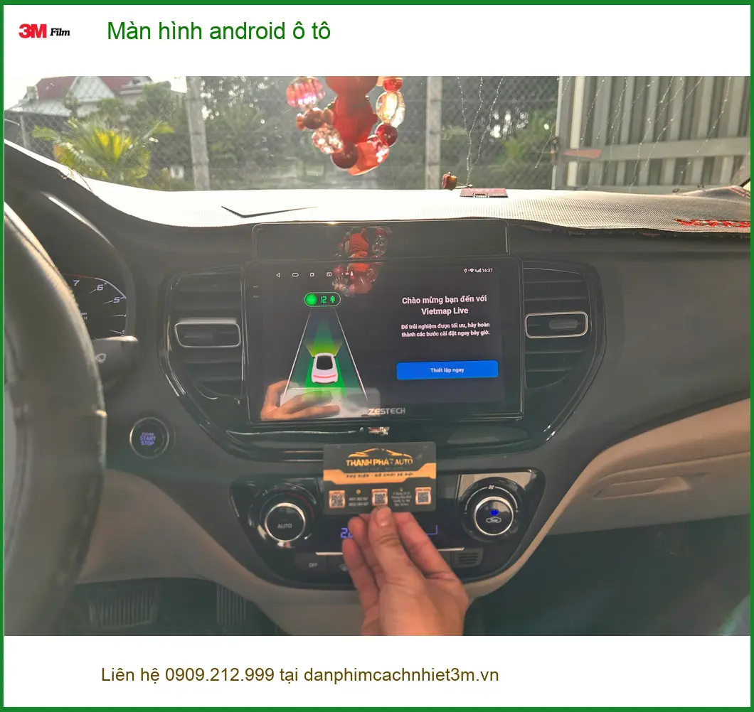 Anh Phước lắp màn hình android ô tô cho Hyundai Accent tại Quận 3
