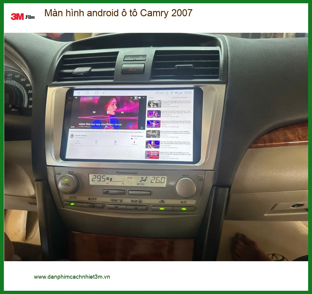 Anh Thành nâng cấp màn hình android ô tô Camry 2007 tại Quận Thủ Đức ảnh thực tế 3