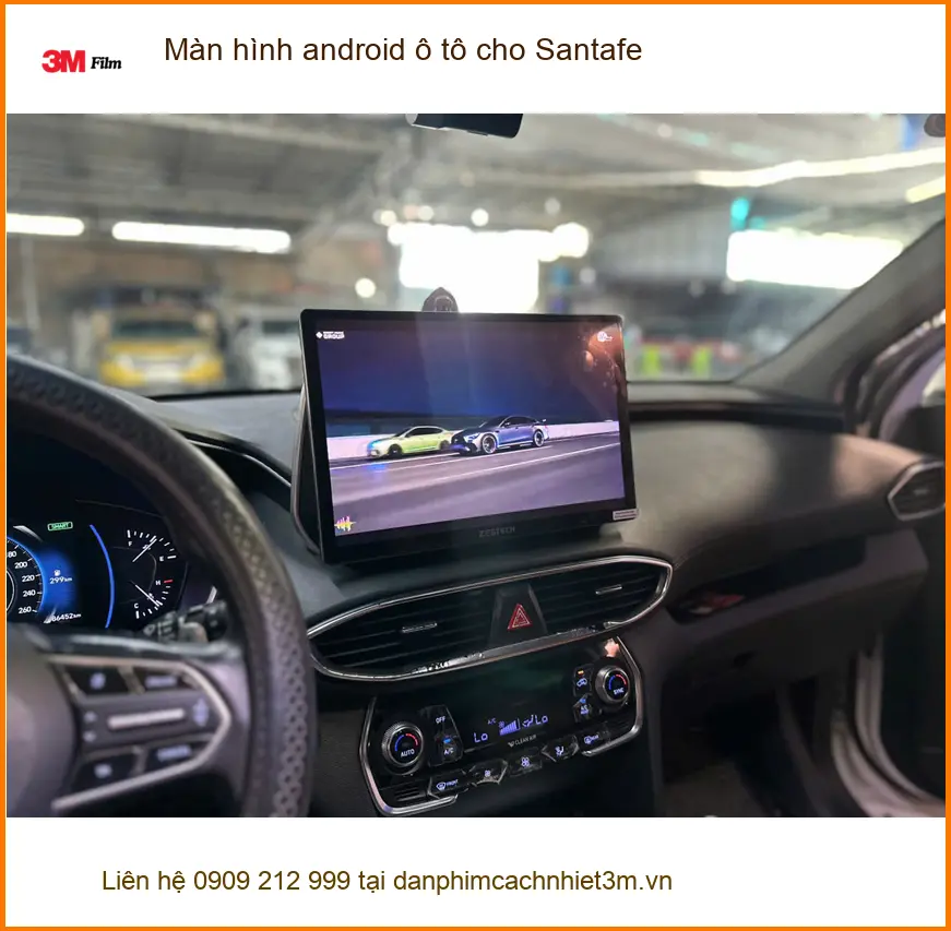 Bác An nâng cấp màn hình android ô tô cho Santafe tại Quận Tân Phú ảnh thực tế 2