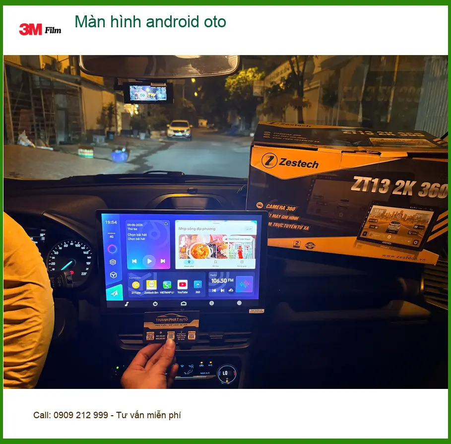Anh Kiên lắp màn hình Android ô tô Hyundai SantaFe tại Quận 2 uy tín ảnh thực tế 4