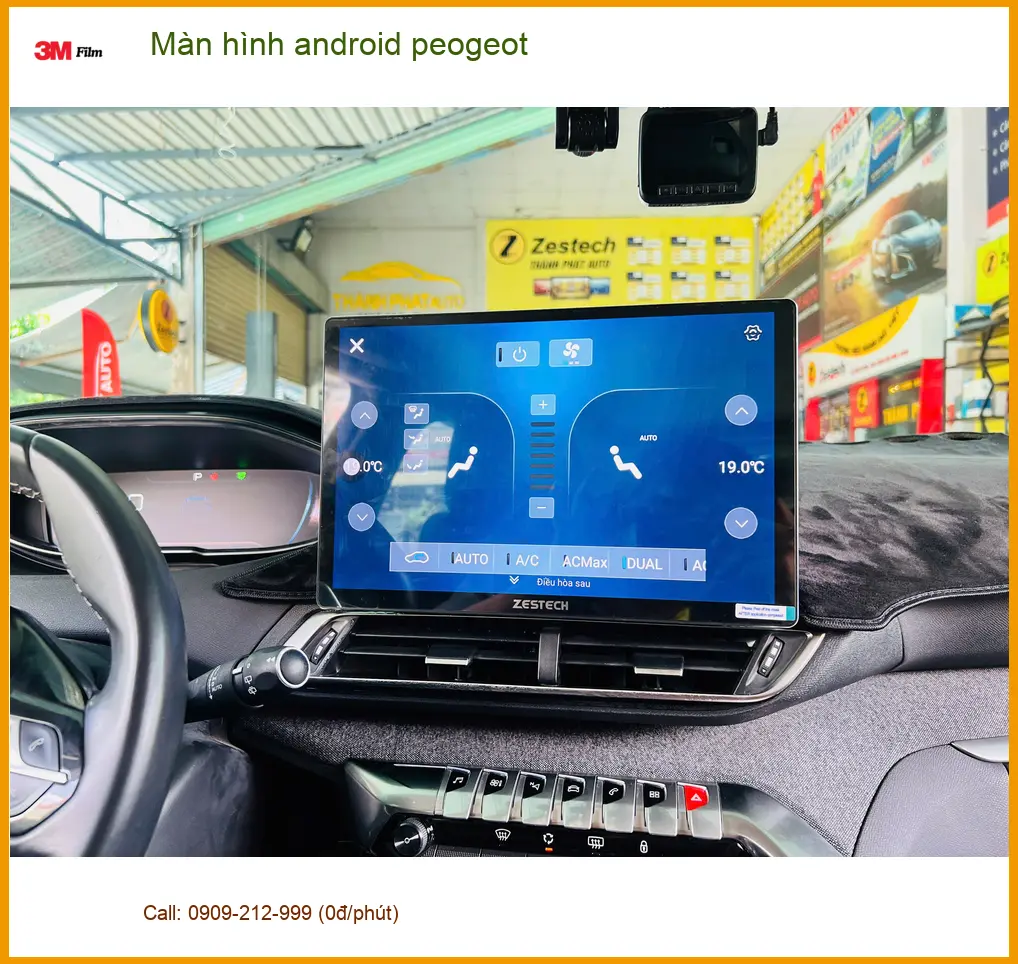 Anh Khang lắp Màn hình Android Peugeot 3008 tại Hóc Môn hiện đại hơn