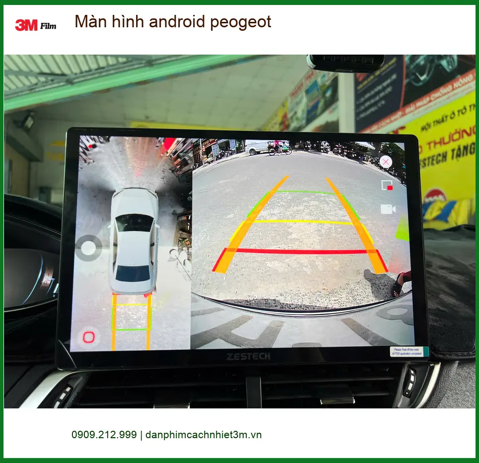 Chị Mai lắp màn hình Android Peugeot 5008 tại Quận 2 để tiện di chuyển ảnh thực tế 3