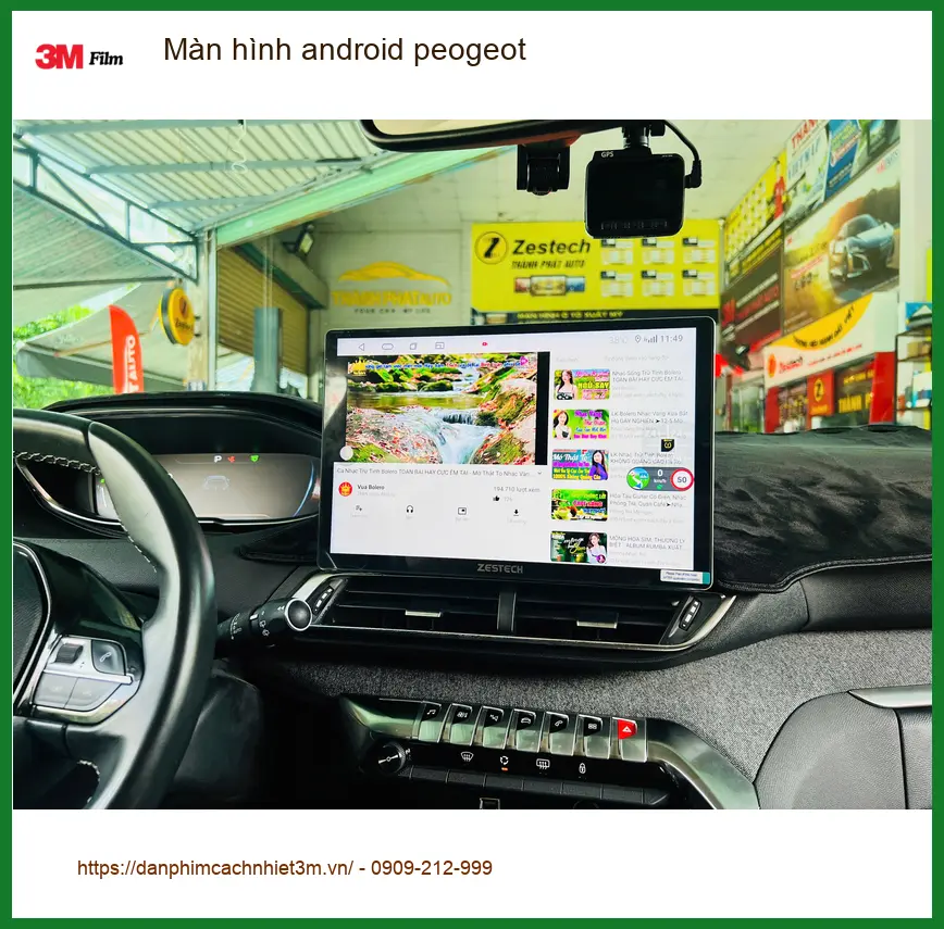 Anh Khang lắp màn hình Android Peugeot 3008 tại Bình Chánh vì màn zin không có dẫn đường ảnh thực tế 2