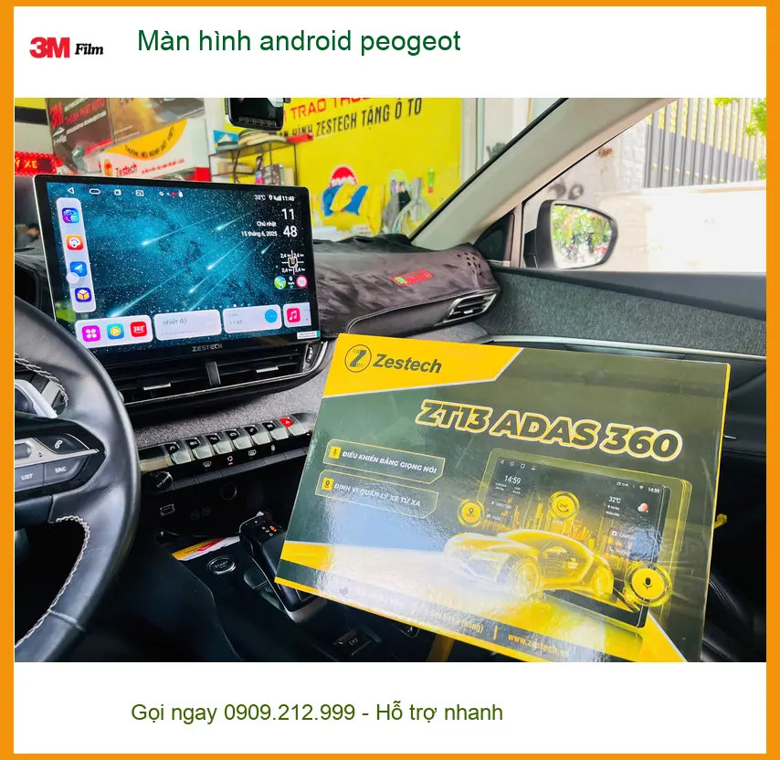 Anh Khang lắp màn hình Android Peugeot 3008 tại Bình Chánh vì màn zin không có dẫn đường ảnh thực tế 3