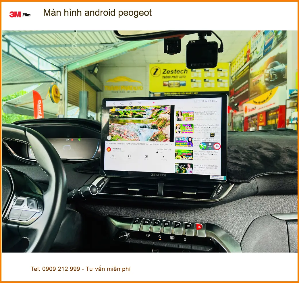 Anh Khải nâng cấp màn hình Android Peugeot tại Quận 4 để trải nghiệm giải trí đỉnh cao ảnh thực tế 2