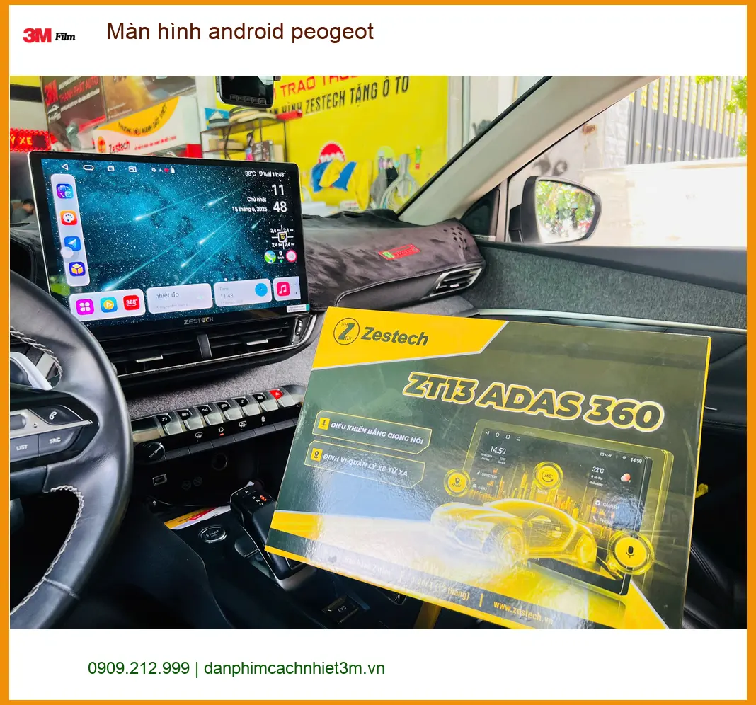 Anh Khải nâng cấp màn hình Android Peugeot tại Quận 4 để trải nghiệm giải trí đỉnh cao ảnh thực tế 3