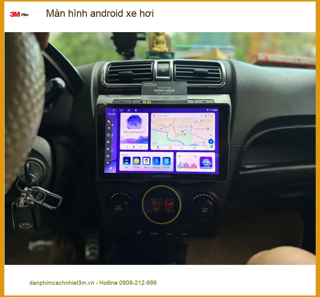 Anh Dũng lắp màn hình android Hyundai Accent Quận Bình Tân xem bản đồ, Youtube