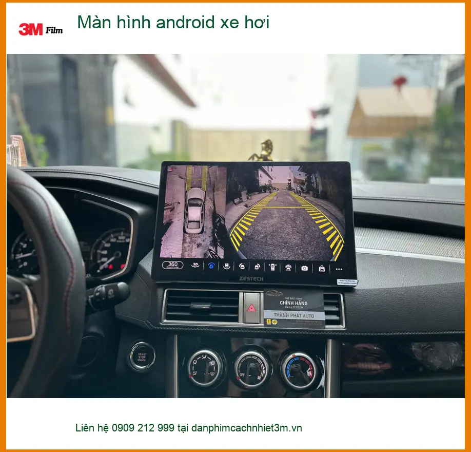 Anh Hải gắn màn hình android xe hơi cho Honda CR-V tại Cần Giờ để tiện xem bản đồ và giải trí