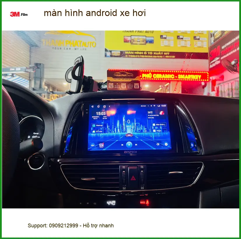 Anh Tùng lắp màn hình Android xe hơi Hyundai Accent tại Quận Bình Tân