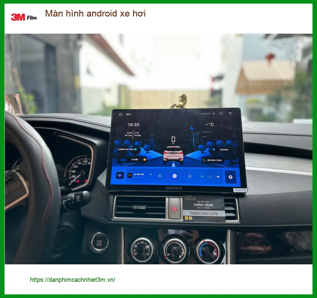Anh Hải gắn màn hình android xe hơi cho Honda CR-V tại Cần Giờ để tiện xem bản đồ và giải trí ảnh thực tế 4
