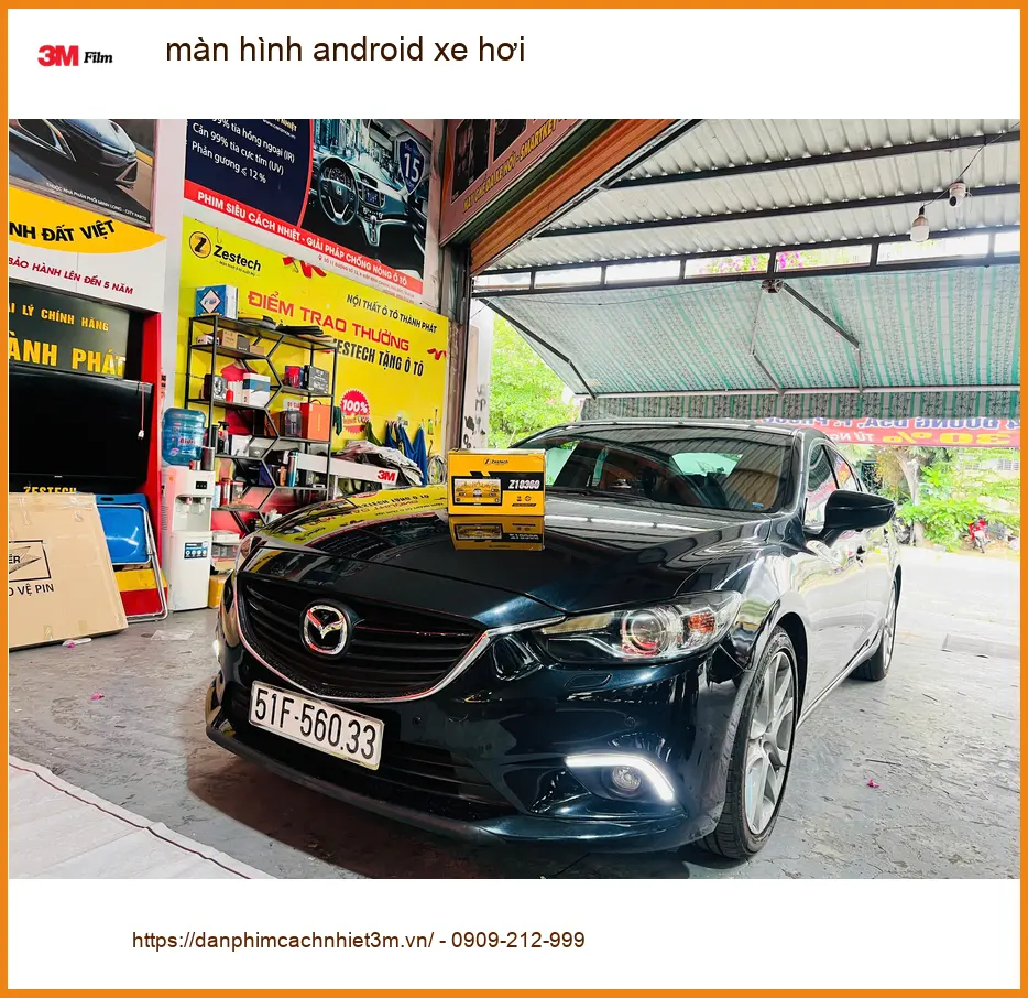 Chú Minh lắp màn hình Android xe hơi Honda Civic tại Quận 2 để xem YouTube