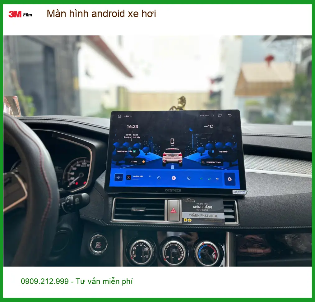 Anh Minh lắp màn hình android xe hơi Quận Bình Tân cho Hyundai Accent 2023 ảnh thực tế 2