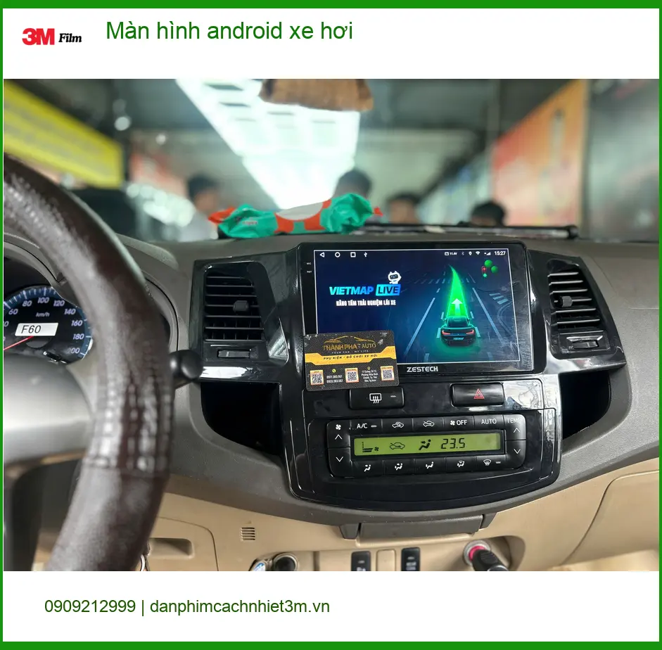 Chú Cường nâng cấp màn hình android xe hơi Toyota Camry Quận 3 tiện giải trí