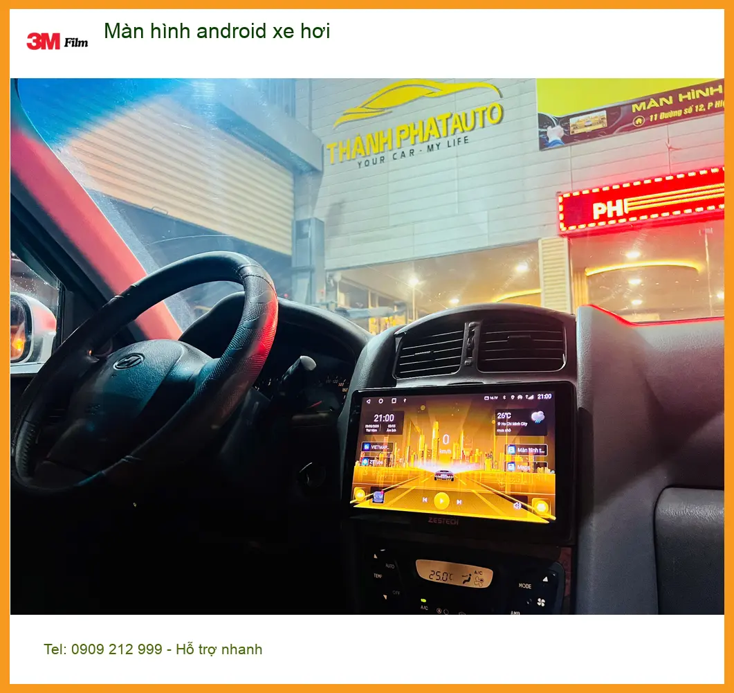 Anh Quốc Anh lắp màn hình Android xe hơi cho Toyota Camry tại Bình Chánh để tiện đi làm ảnh thực tế 2