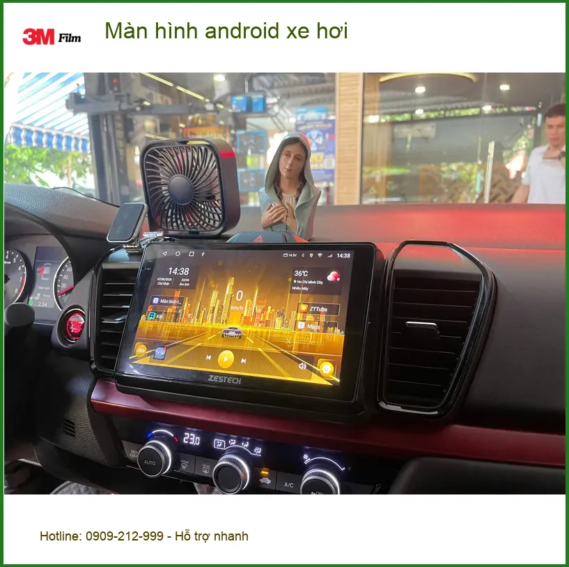 Anh Khải lắp Màn hình android xe hơi cho Toyota Camry tại Bình Chánh ảnh thực tế 5