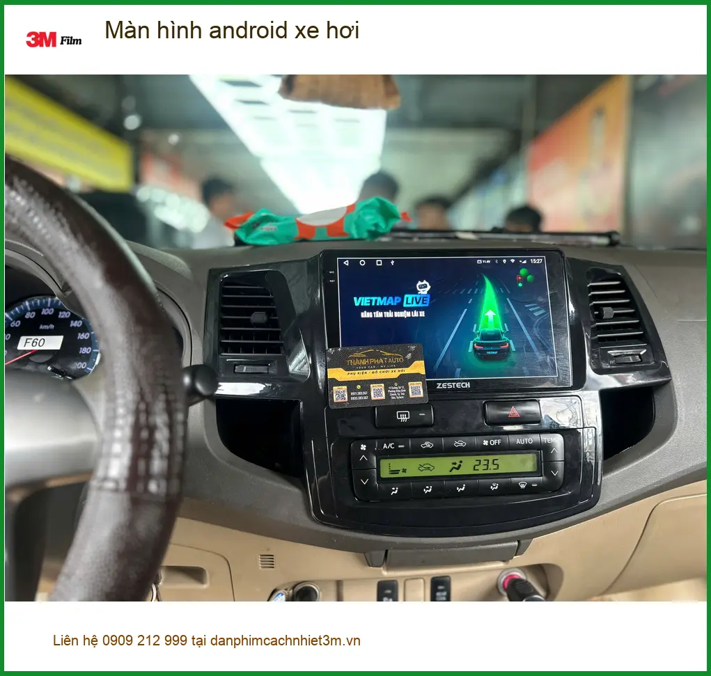 Chú Tám gắn màn hình Android xe hơi cho Ford Everest tại Nhà Bè để đi công tác ảnh thực tế 3