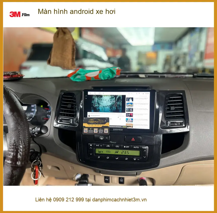 Chú Tám gắn màn hình Android xe hơi cho Ford Everest tại Nhà Bè để đi công tác ảnh thực tế 4
