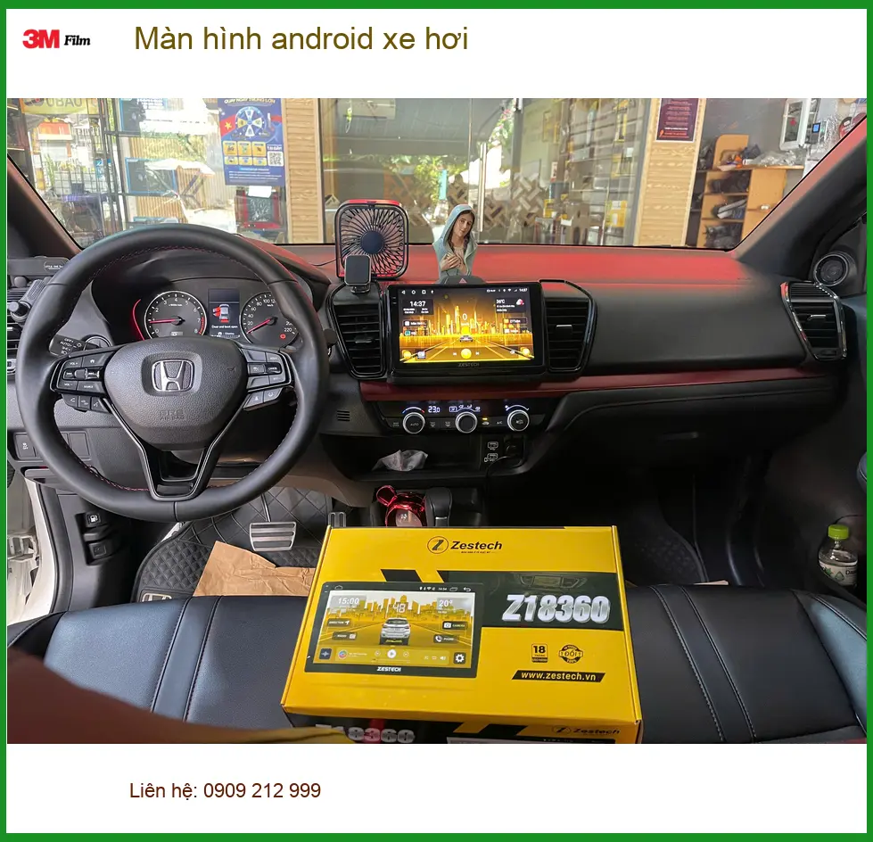 Cô Thảo lắp màn hình android xe hơi Hyundai Accent tại Quận 12 để tiện đường đi. ảnh thực tế 3