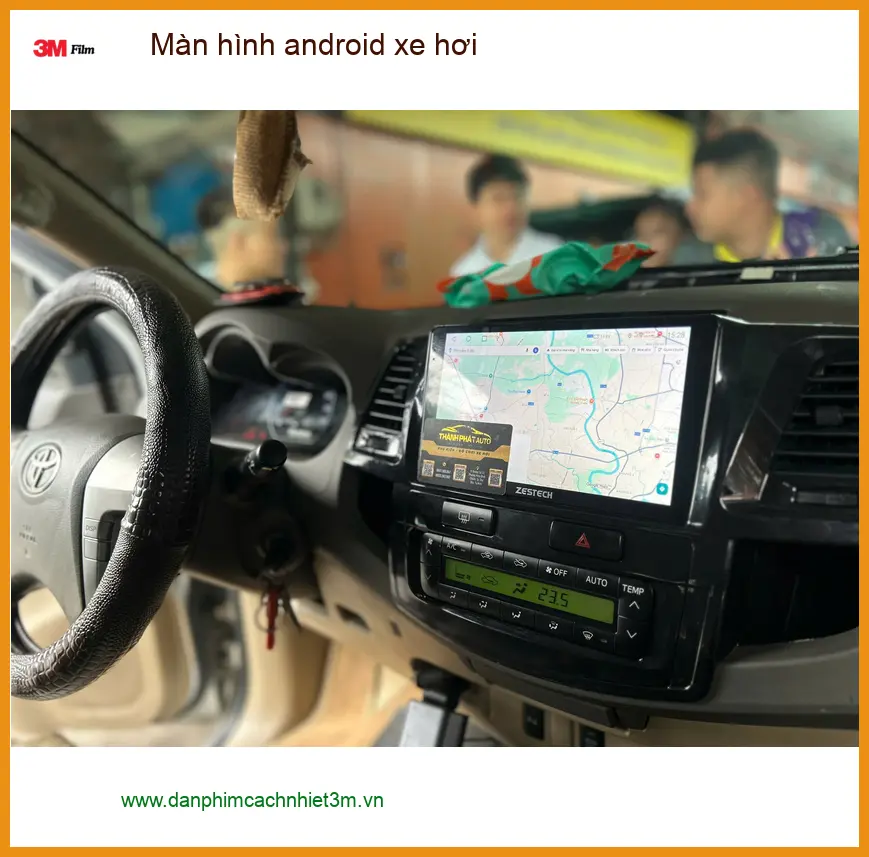 Anh Tấn nâng cấp màn hình Android xe hơi cho Hyundai Accent ở Cần Giờ