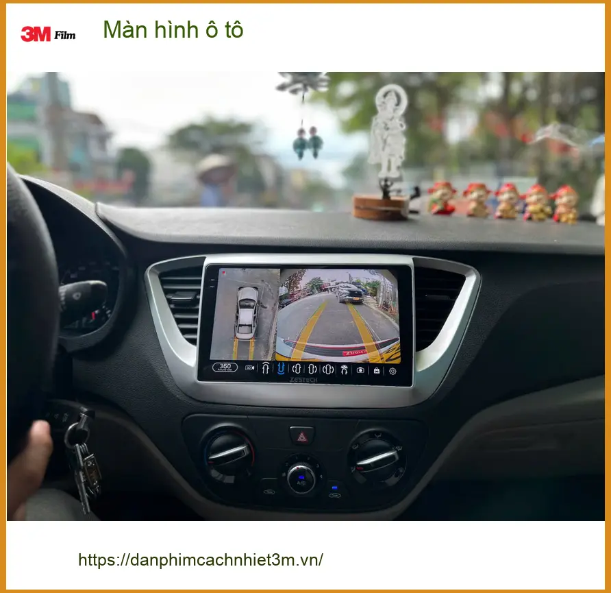 Chú Nhật lắp màn hình ô tô cho Hyundai Santa Fe tại Quận 2 để tiện định vị đường đi ảnh thực tế 3