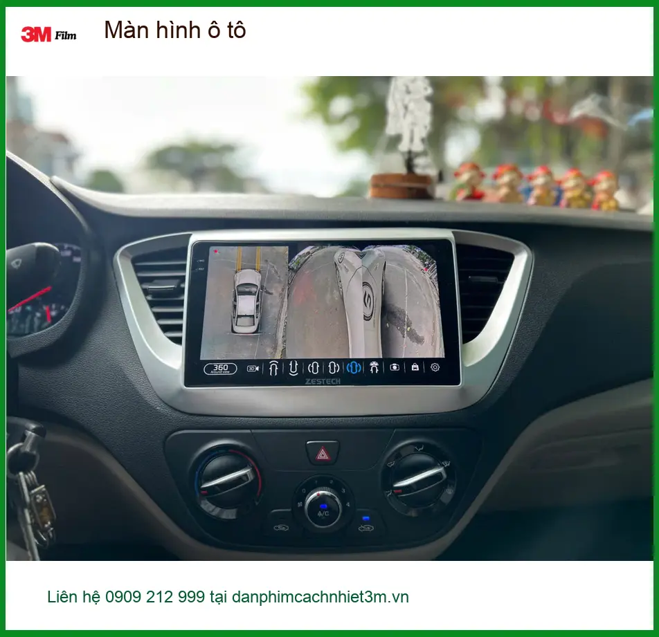 Chú Nhật lắp màn hình ô tô cho Hyundai Santa Fe tại Quận 2 để tiện định vị đường đi ảnh thực tế 4
