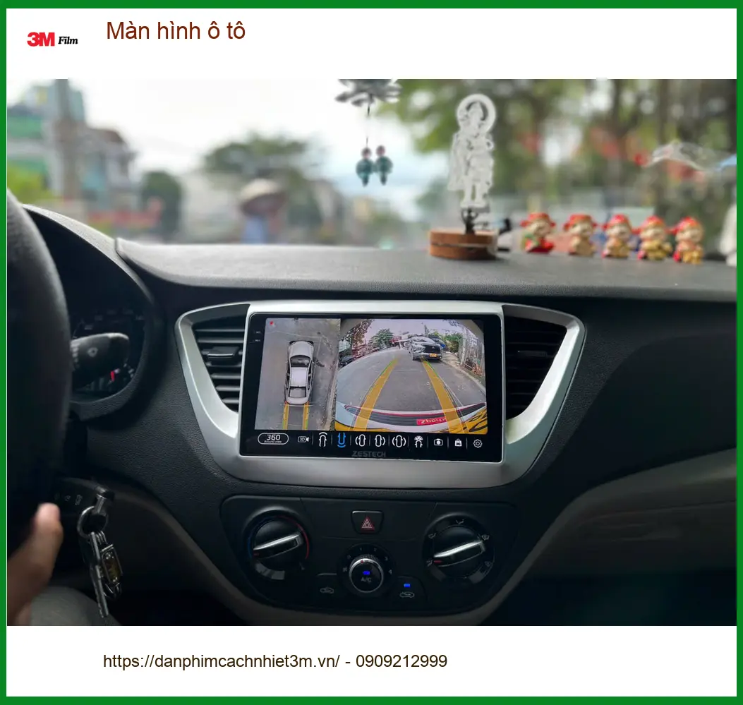 Cô Thảo lắp màn hình ô tô Hyundai Accent tại Thủ Đức để giải trí tốt hơn ảnh thực tế 2