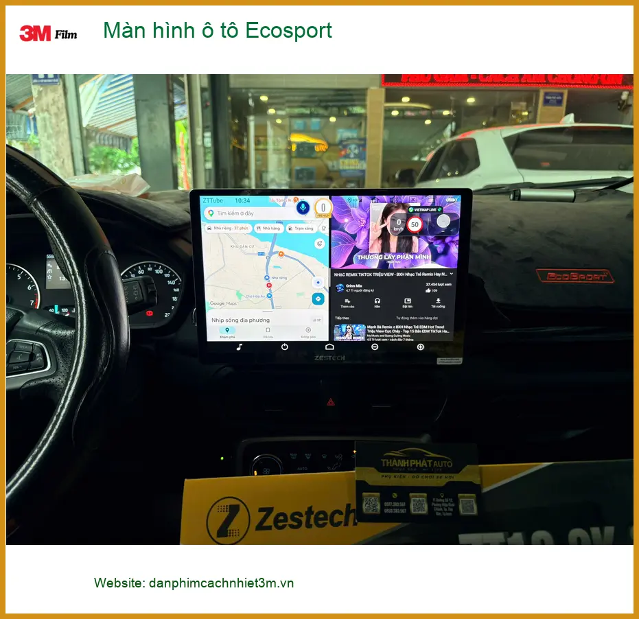 Anh Duy lắp màn hình ô tô Ecosport tại Quận Tân Bình vì màn hình zin kém tính năng ảnh thực tế 2