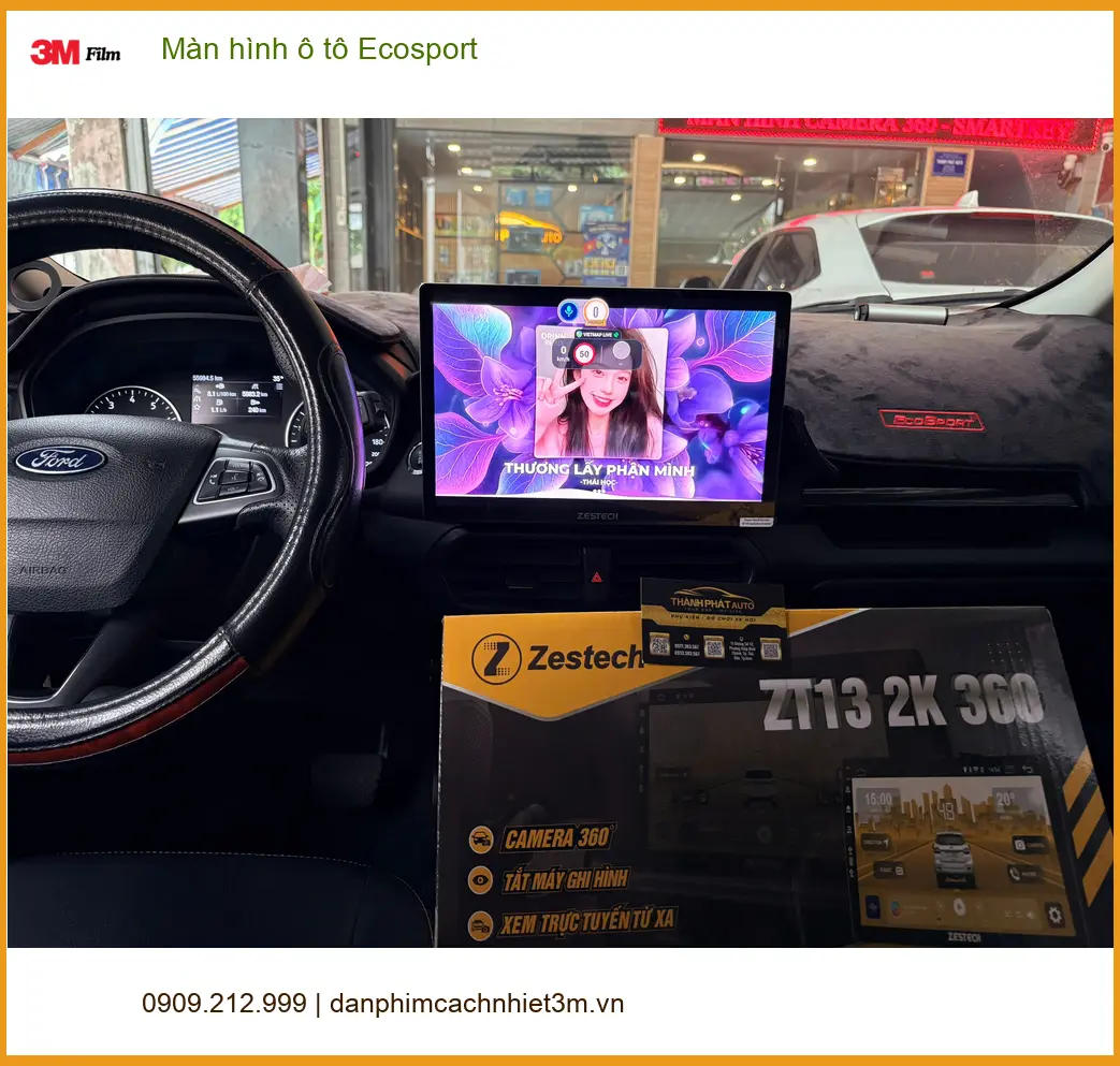 Anh Duy lắp màn hình ô tô Ecosport tại Quận Tân Bình vì màn hình zin kém tính năng ảnh thực tế 4