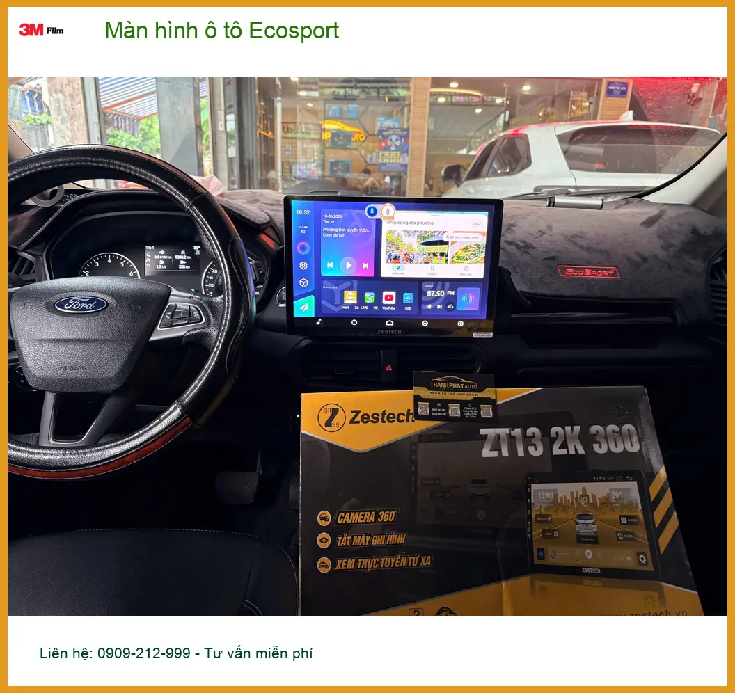Anh Khang lắp màn hình ô tô Ecosport tại Củ Chi vì màn cũ giật lag thường xuyên ảnh thực tế 2