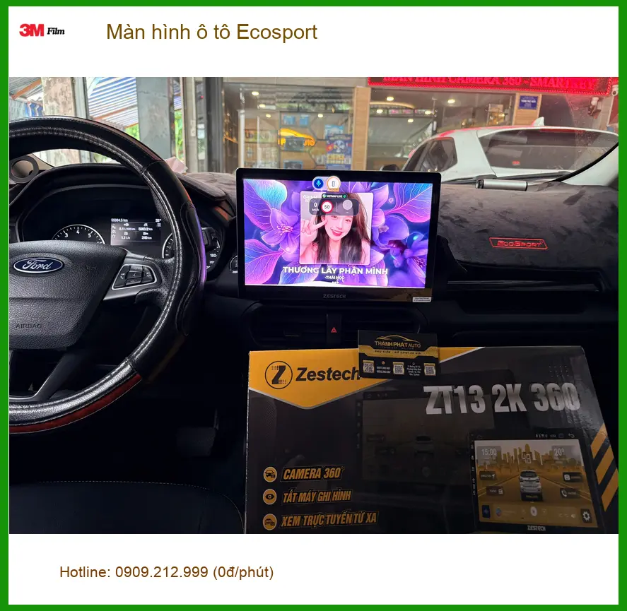 Anh Khang lắp màn hình ô tô Ecosport tại Củ Chi vì màn cũ giật lag thường xuyên ảnh thực tế 3