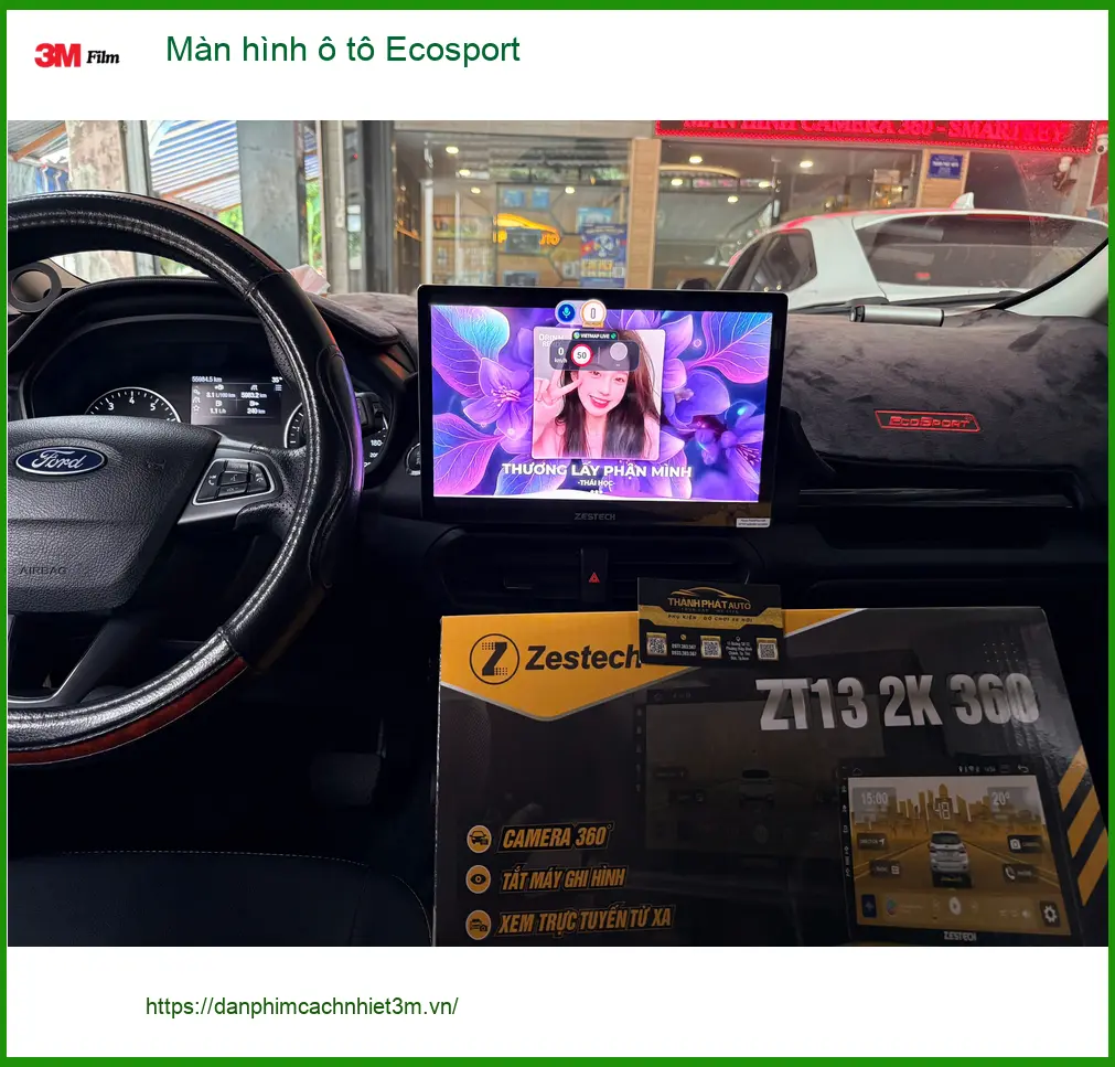 Anh Khang nâng cấp màn hình ô tô Ecosport tại Quận Tân Phú để xem YouTube ảnh thực tế 5