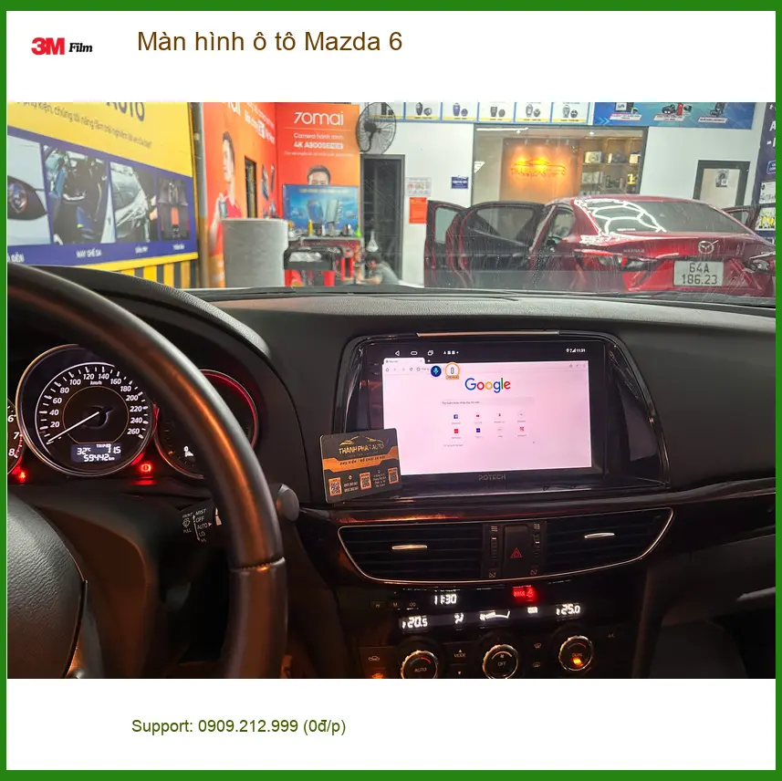 Anh Tùng nâng cấp màn hình ô tô Mazda 6 Quận 10 để nâng tầm không gian nội thất