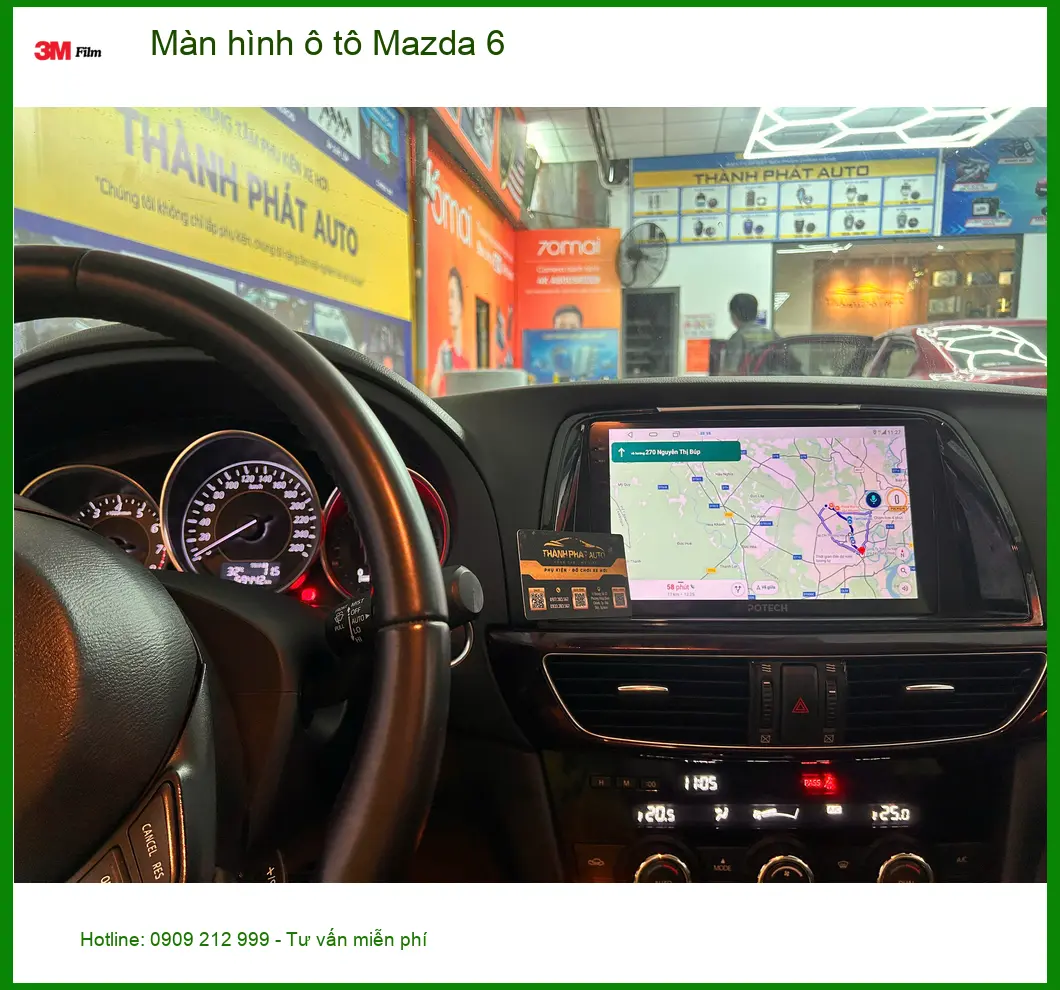 Anh Tùng nâng cấp màn hình ô tô Mazda 6 Quận 10 để nâng tầm không gian nội thất ảnh thực tế 5