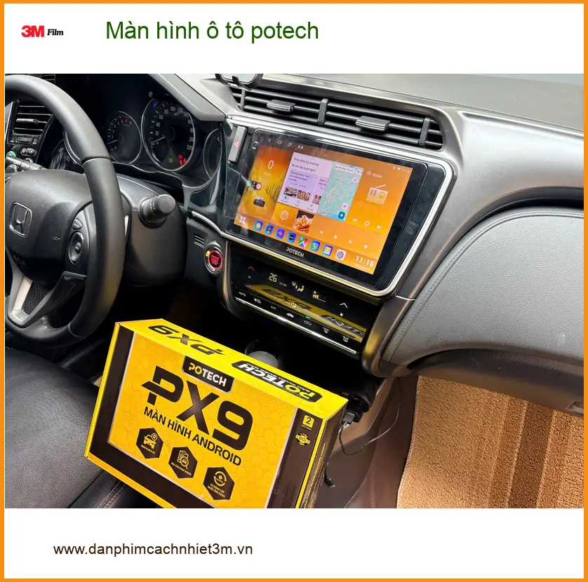 Anh Văn An nâng cấp màn hình Potech cho Hyundai Santa Fe tại Hóc Môn