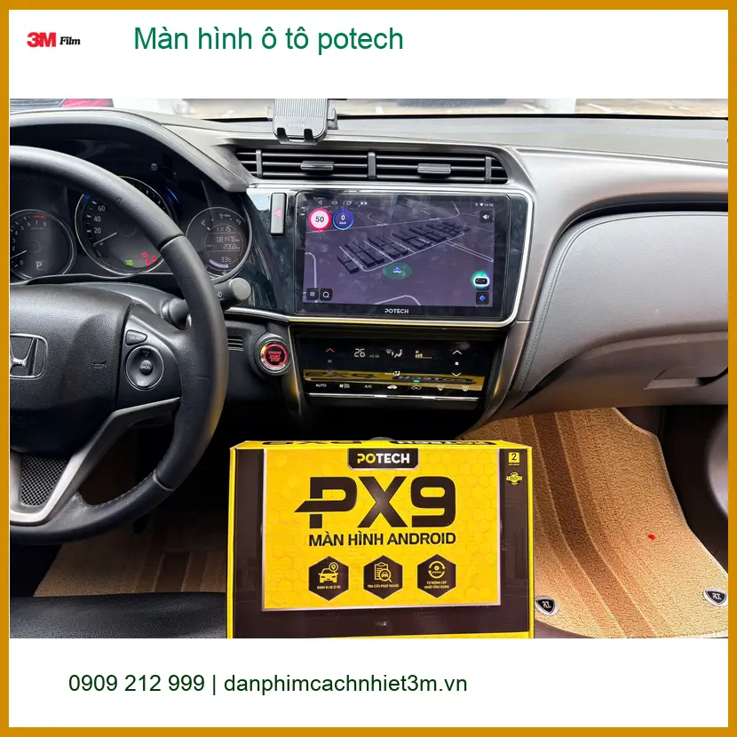 Anh Văn An nâng cấp màn hình Potech cho Hyundai Santa Fe tại Hóc Môn ảnh thực tế 3